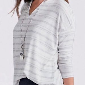 Cabi 5930 ATC Habit Top Tee Striped Long Sleeve
